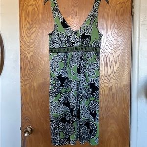 Green paisley print APT 9 large Summer dress